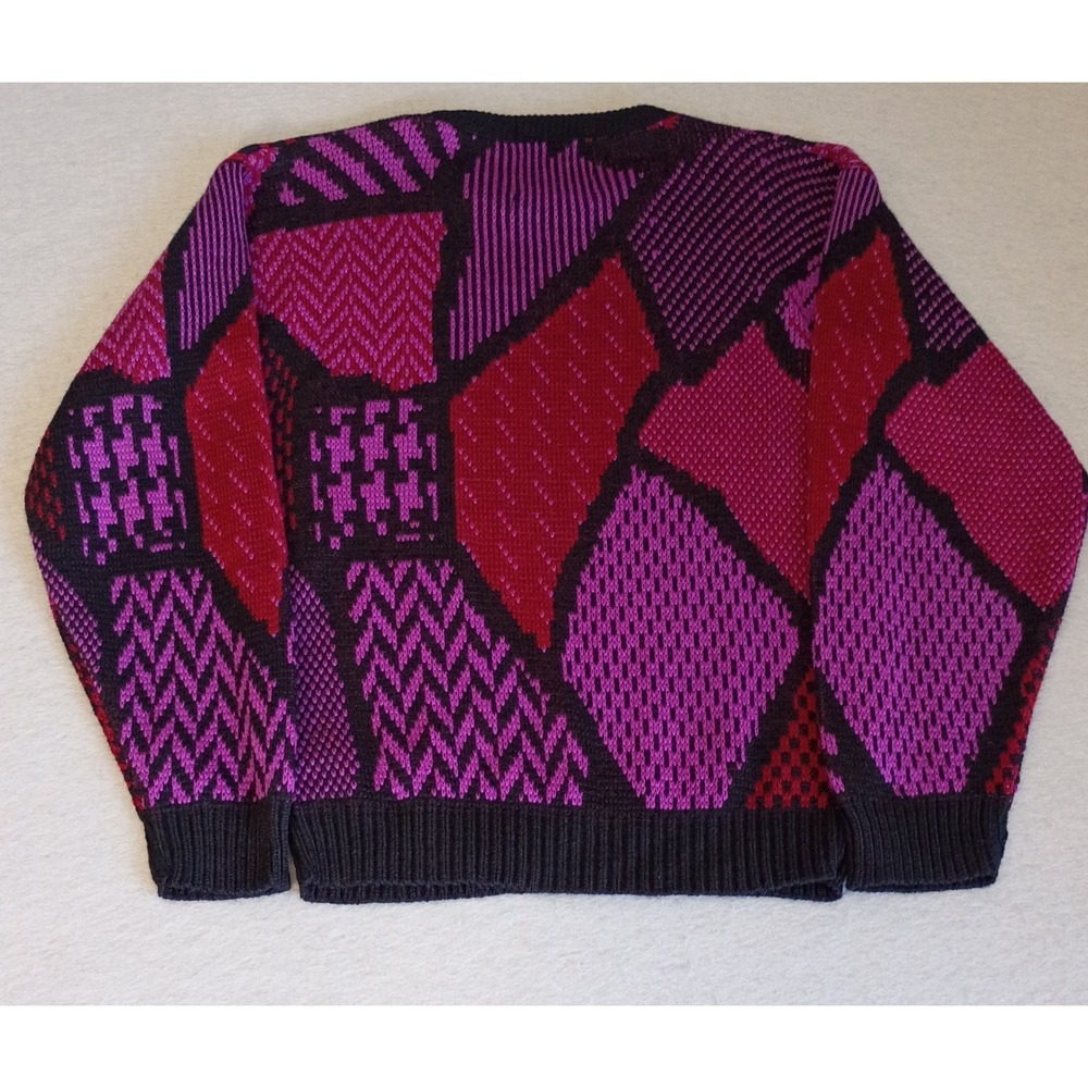 Vtg Womens Havenshire Patterned Acrylic Knit Sweater Made In USA Size 12? 90s - Picture 8 of 10